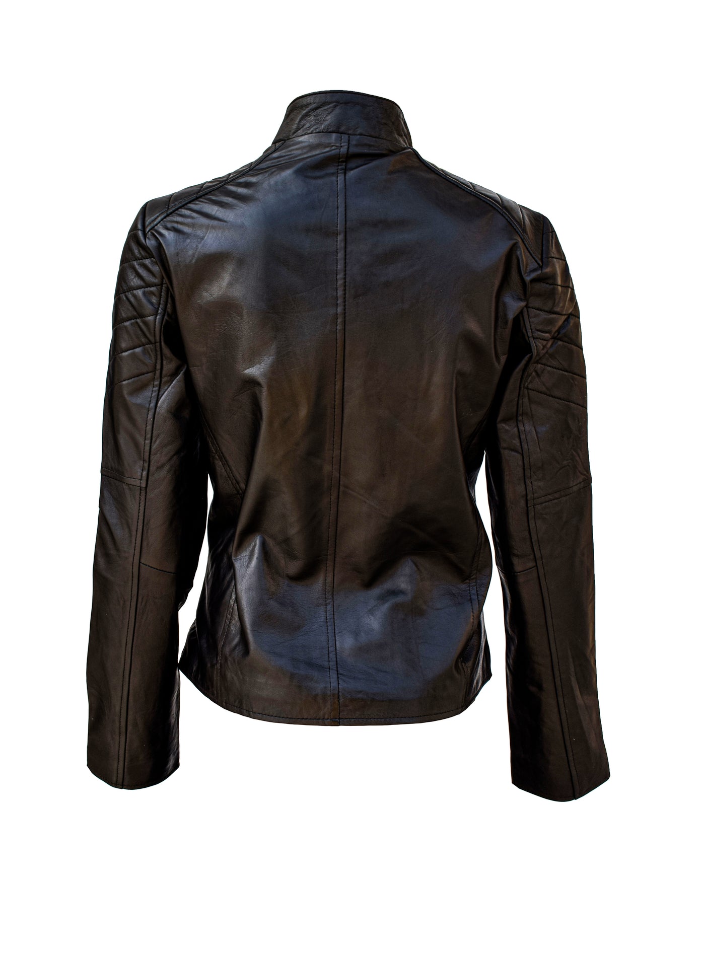 Womens Black Leather Jacket For Sale