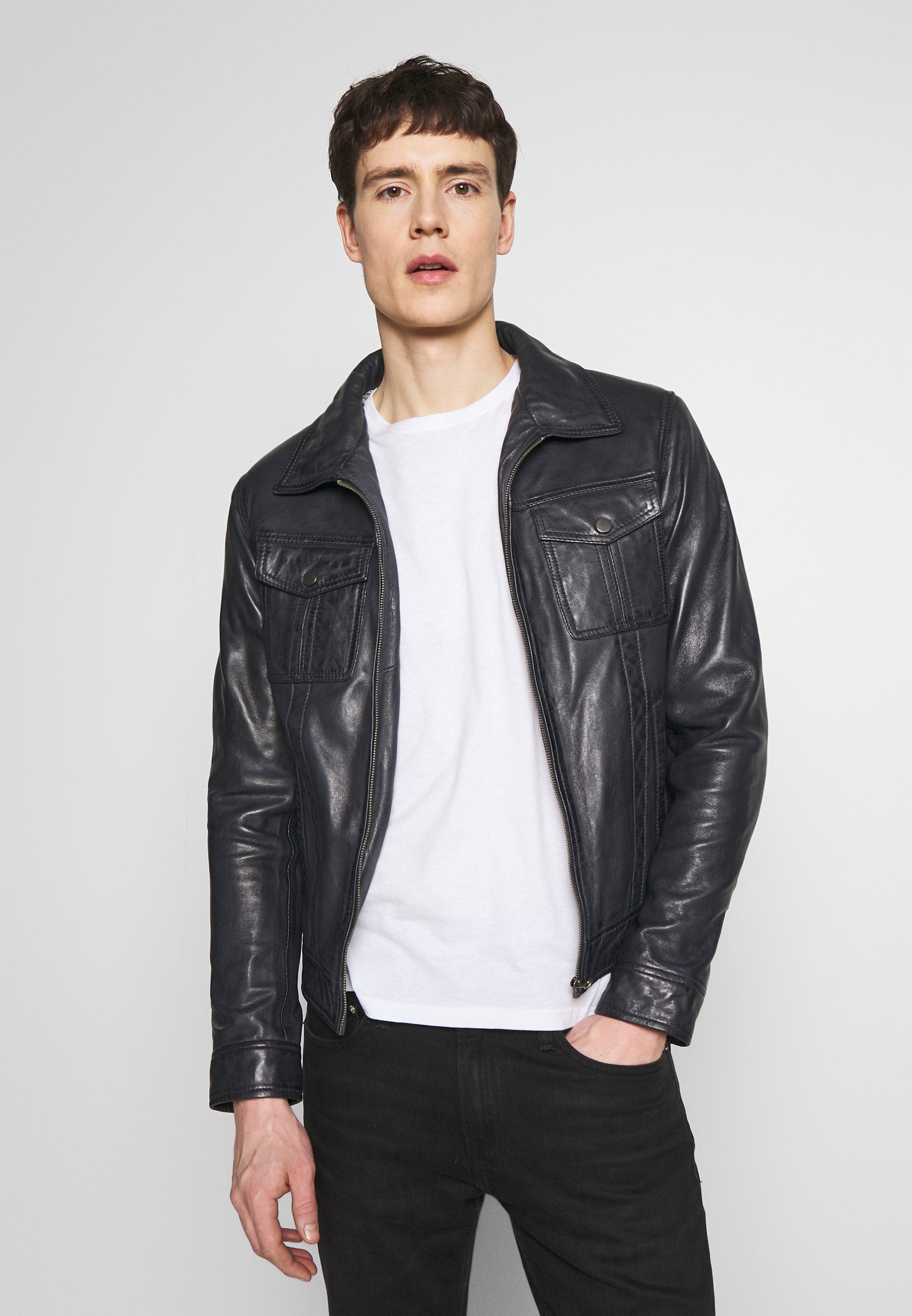 Mason Hass Leather Bomber Jacket | Men | Sheepskin | Leatherwear ...