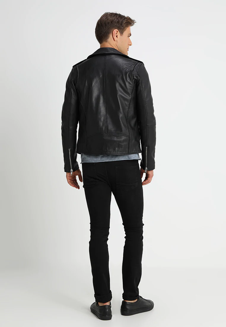 Terminator Black Biker Leather Jacket | Men | Lambskin | Leatherwear ...
