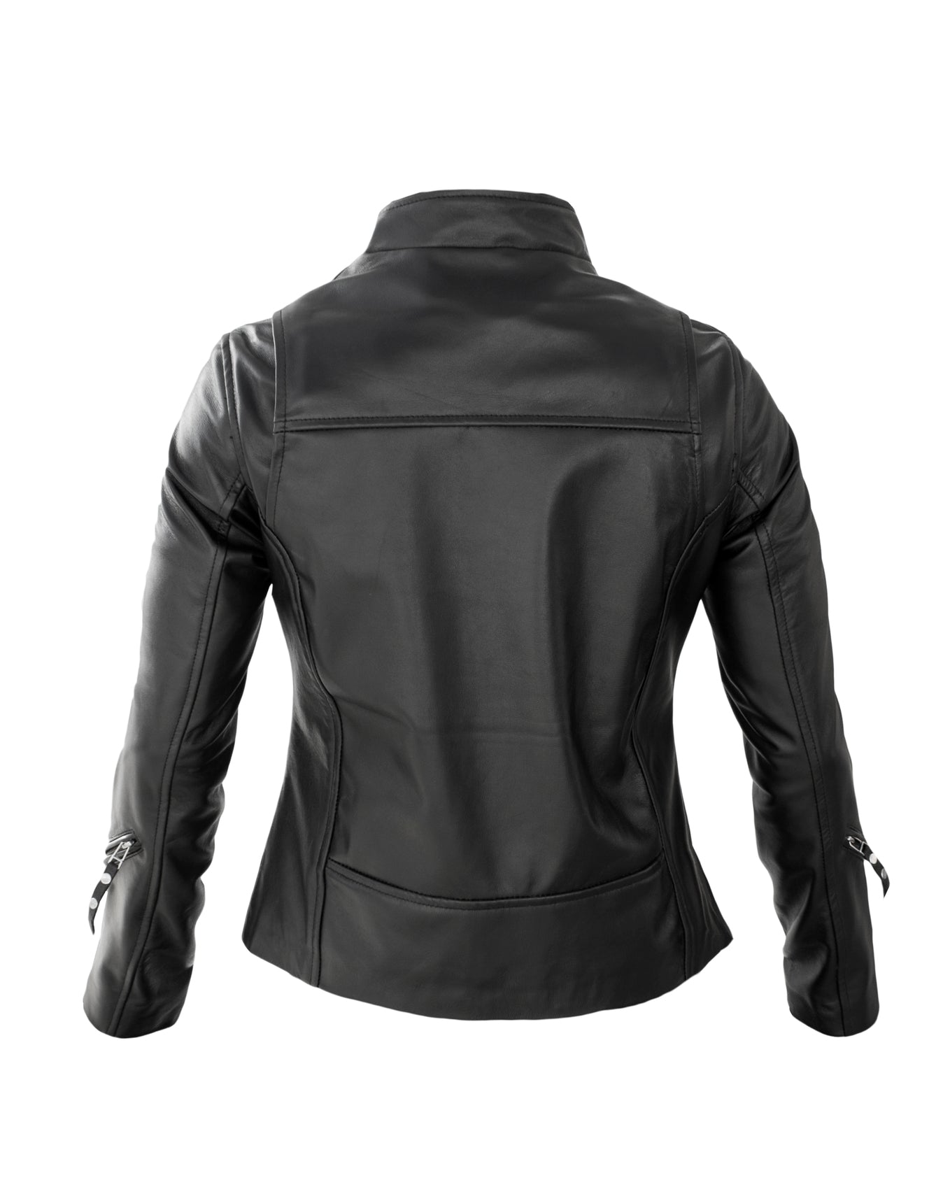 Black Biker Leather Jacket For Women