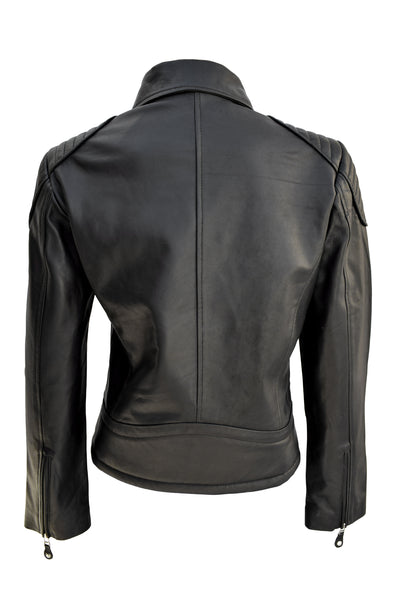 Black Superior Leather Jacket For Women