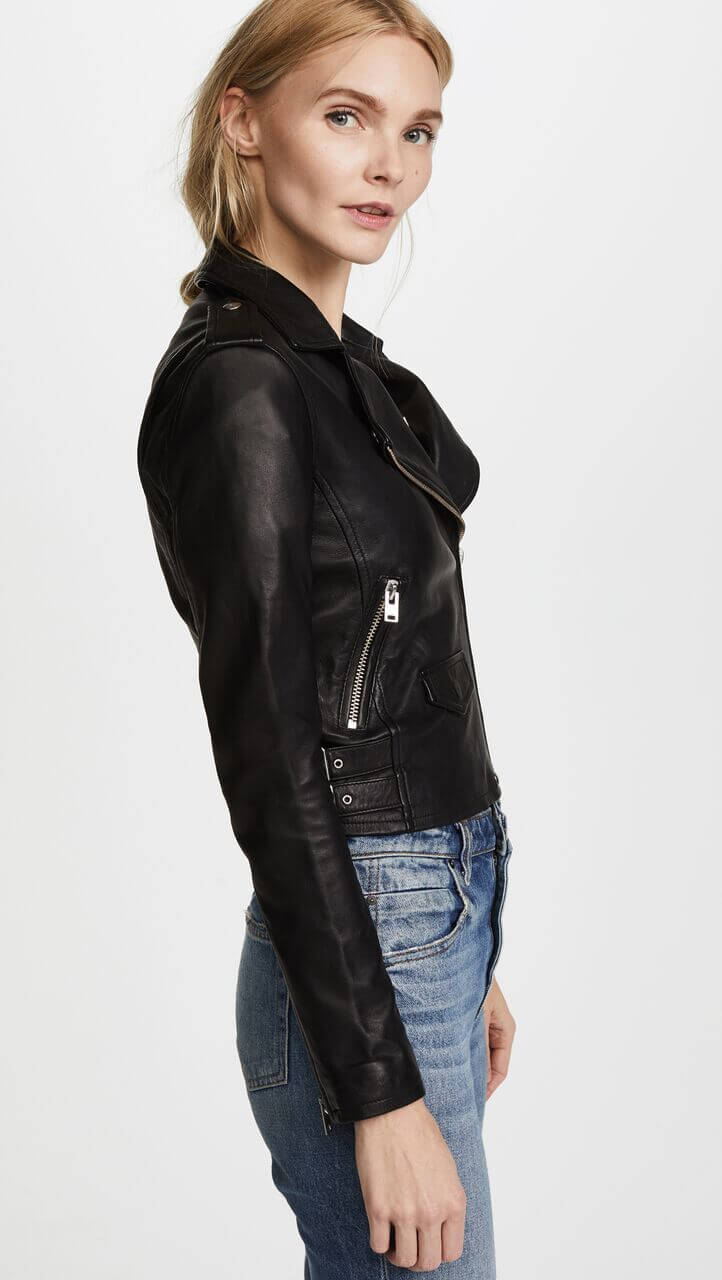 Leather Moto Jacket For Women