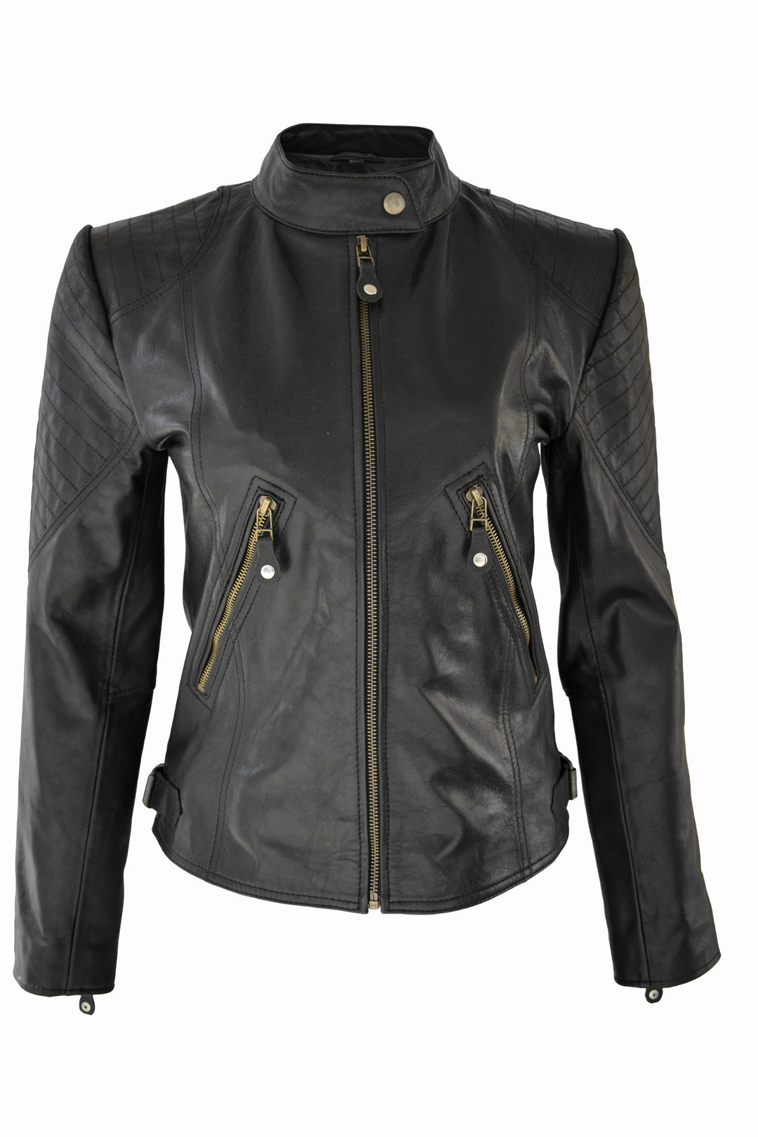 Women Quilted Design Leather Jacket | Women | Lambskin | Leatherwear ...