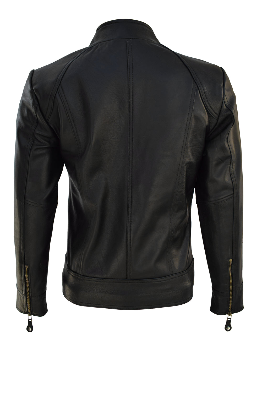 Slim Black Leather Jacket For Women