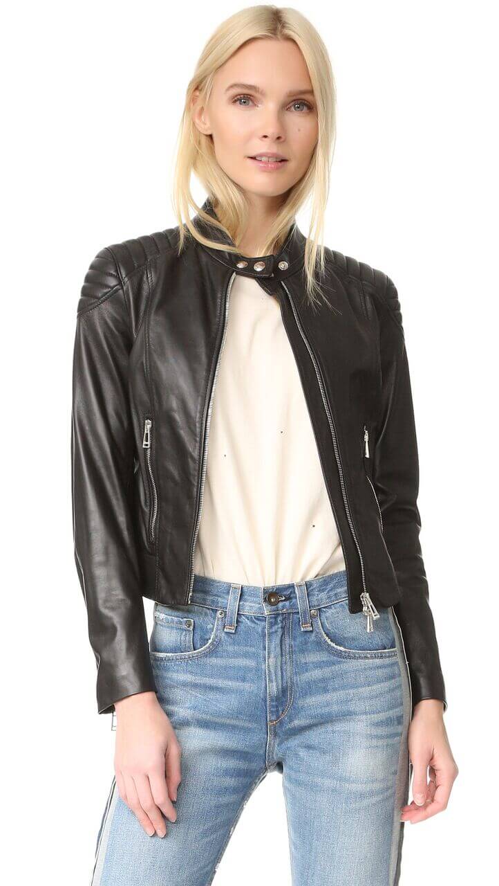 Emilie Leather Moto Jacket | LEATHERWEAR