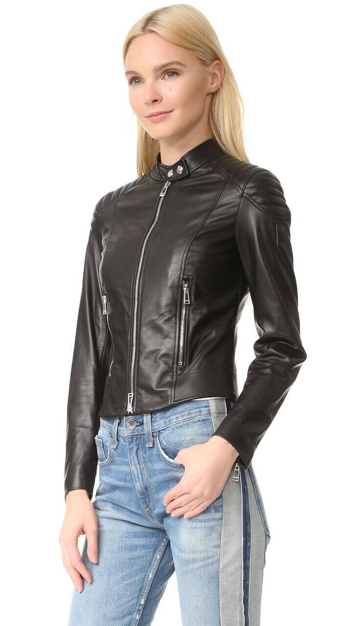 Leather Moto Jacket Women