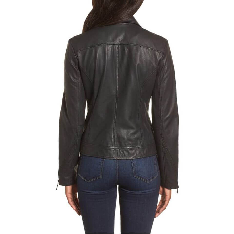 Clean Minimalist Biker Leather Jacket | Women | Lambskin | Leatherwear ...