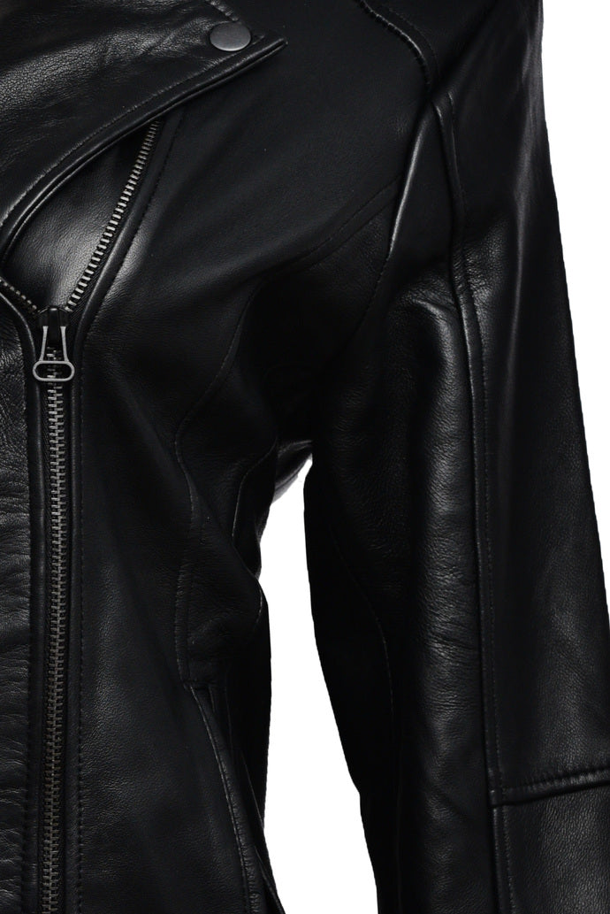Female Black Leather Jacket Online