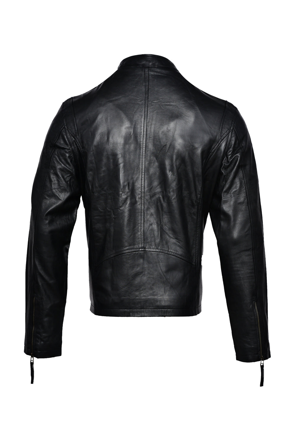 Hemsworth Black leather bomber jackets for men