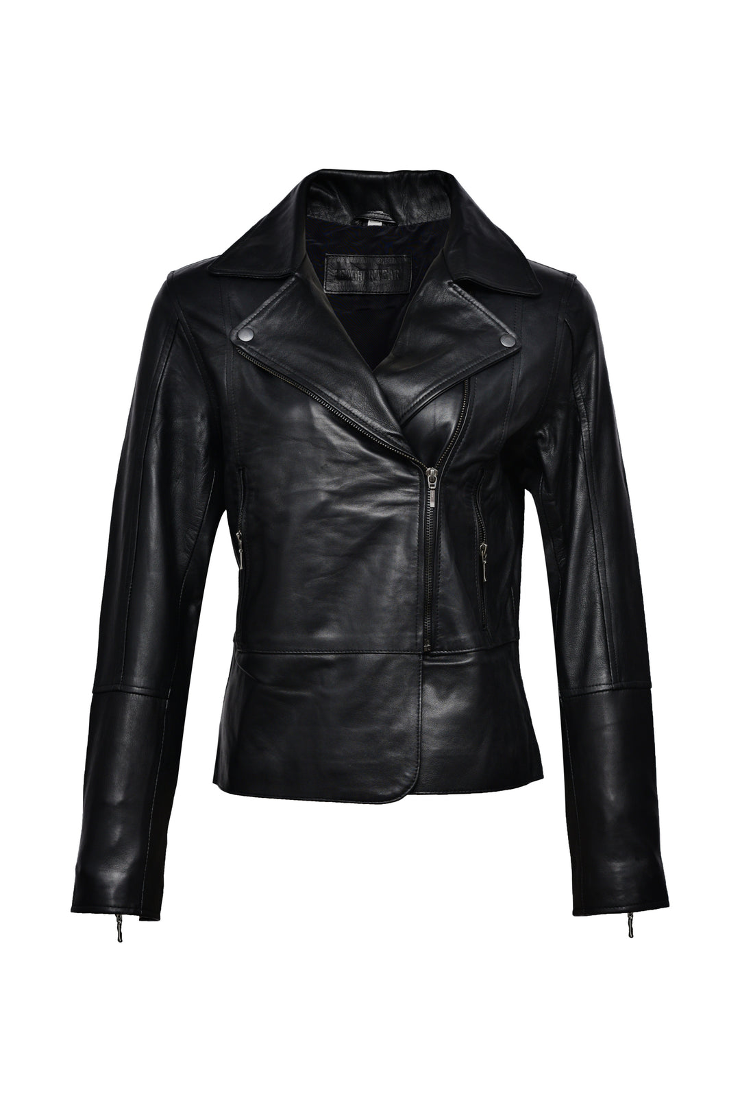 Black Biker Leather Jacket Women