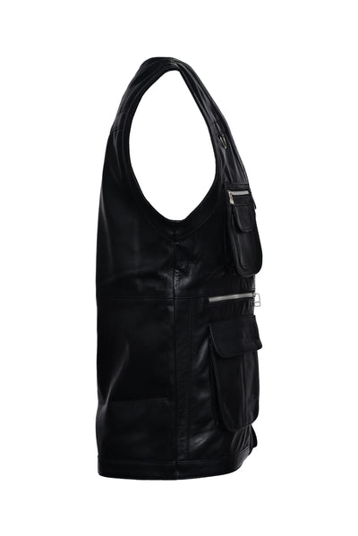 Black Leather Vest Online
