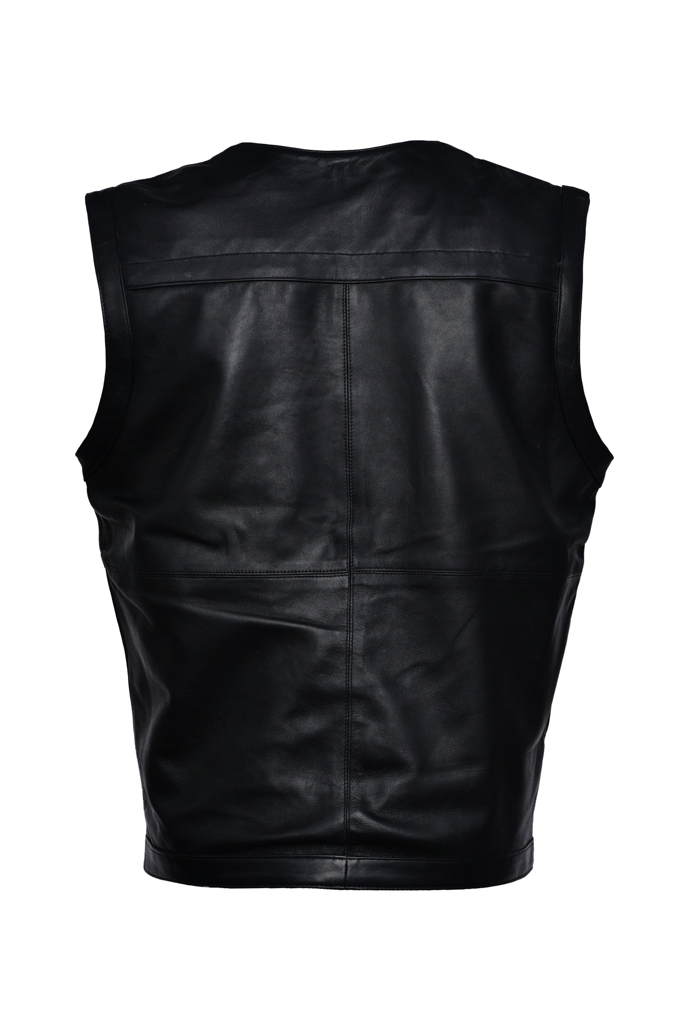Black Leather Vest For Men