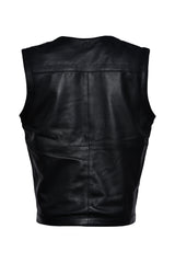 Black Leather Vest For Men