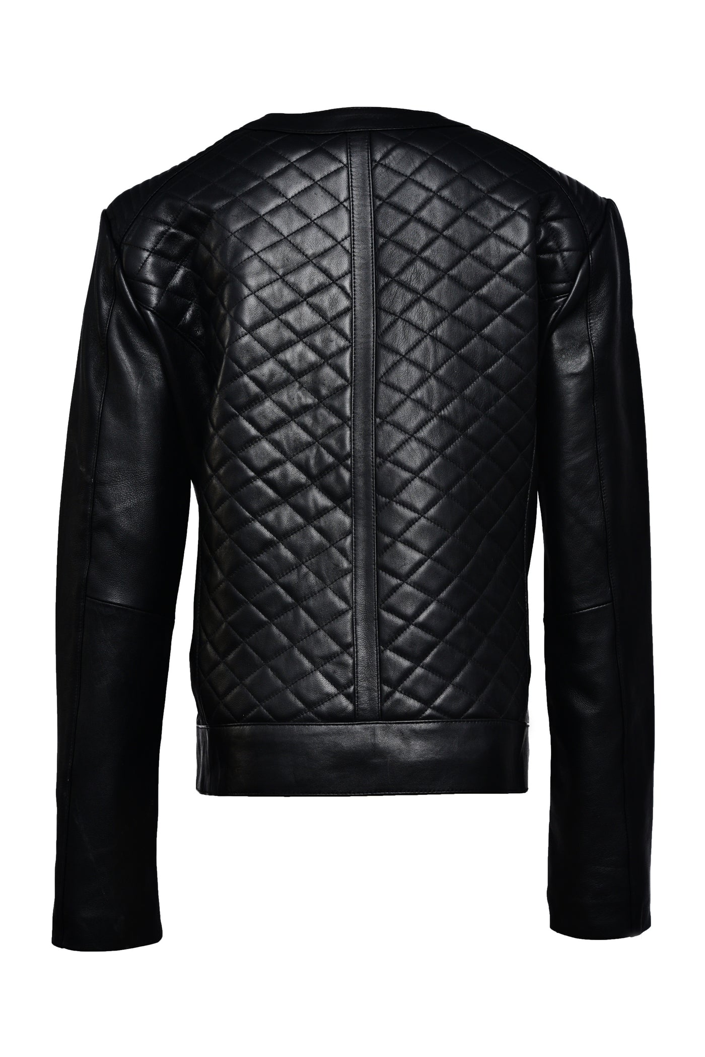 Round Neck Leather Jacket Online