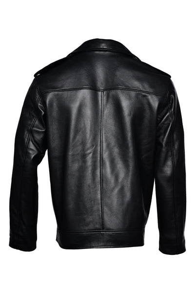 Men Biker Steel Leather Jacket