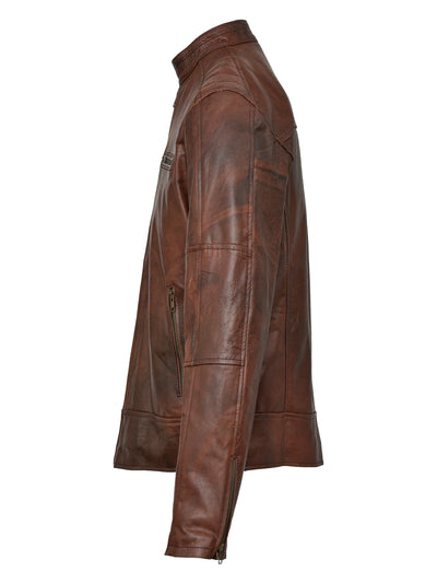 Men Brown Leather Jacket