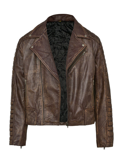Men Leather Jacket Brown