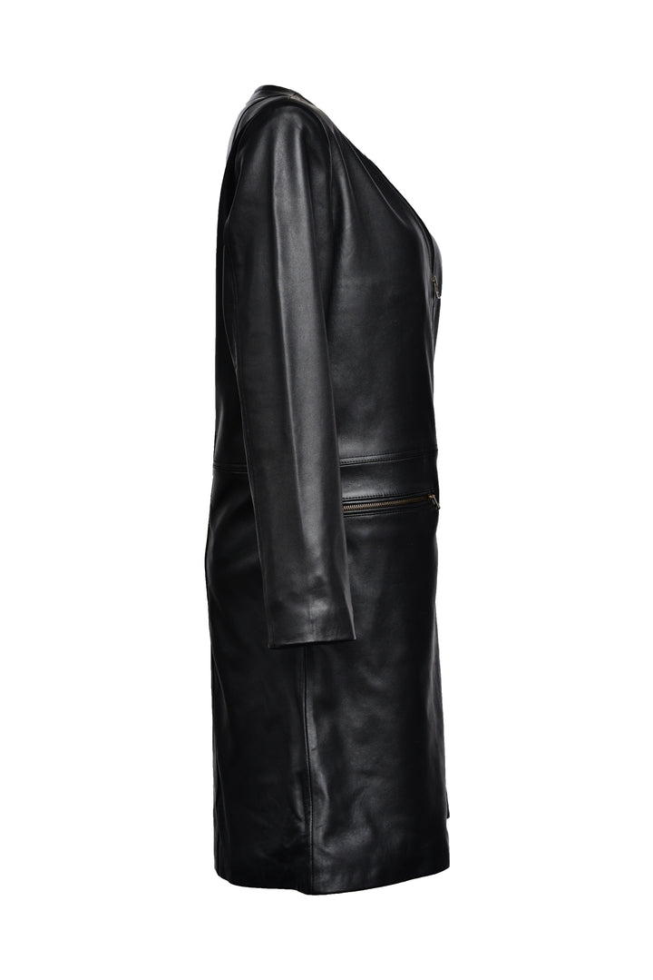 Online Long Leather Coat