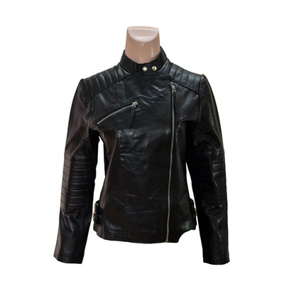 Lambskin Leather Moto Jacket